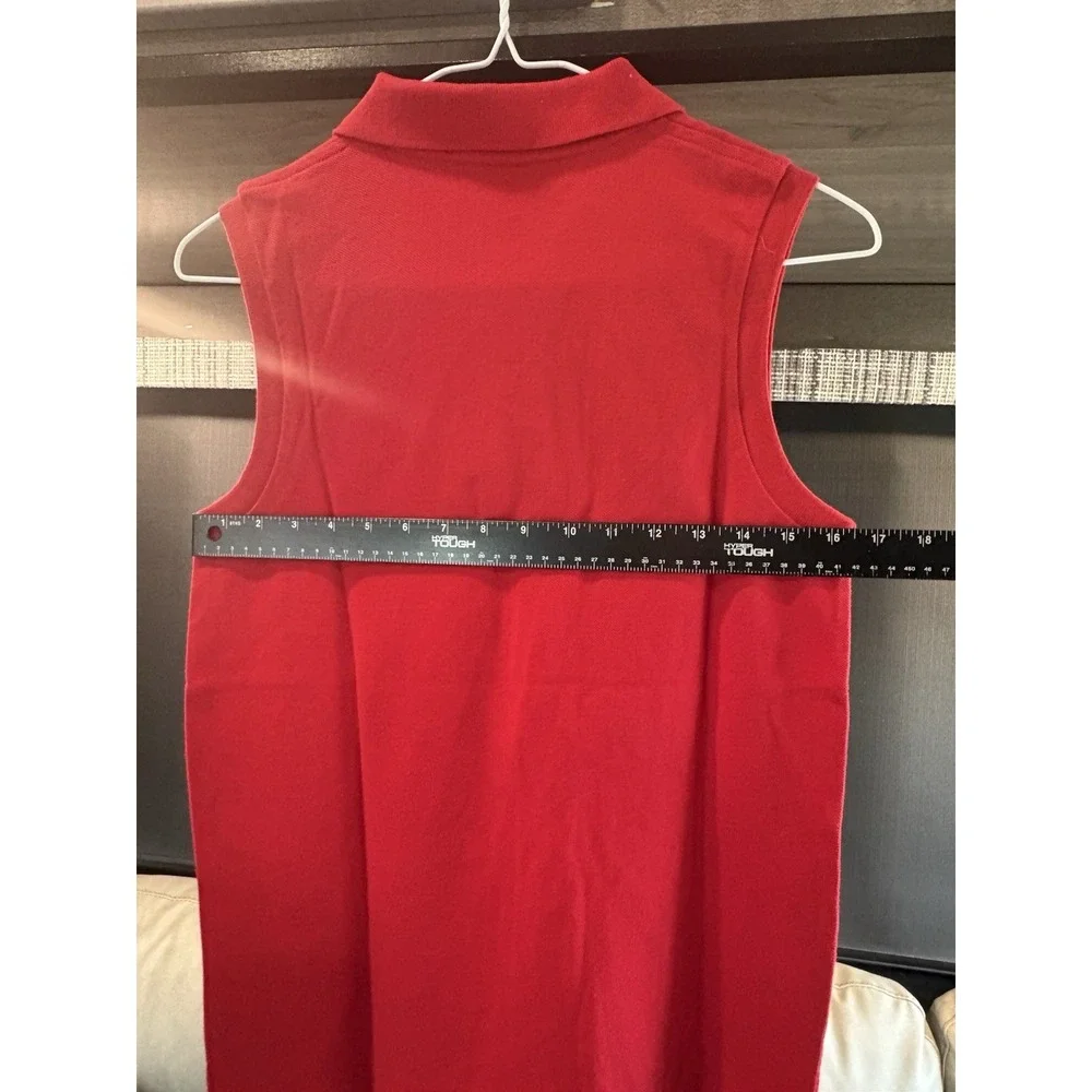 Ralph Lauren Ladies Sleeveless Polo Shirt Pony Logo Embroidery Red M Japan‎